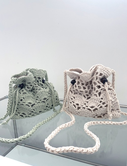 summer knitting bind mini bag