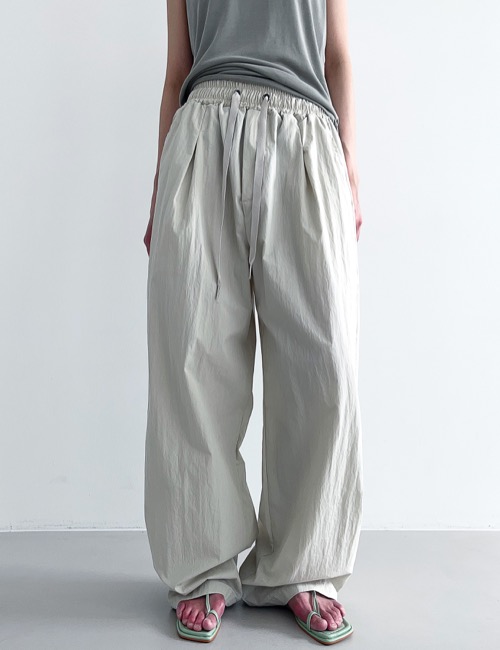 summer wide bold strap nylon pants